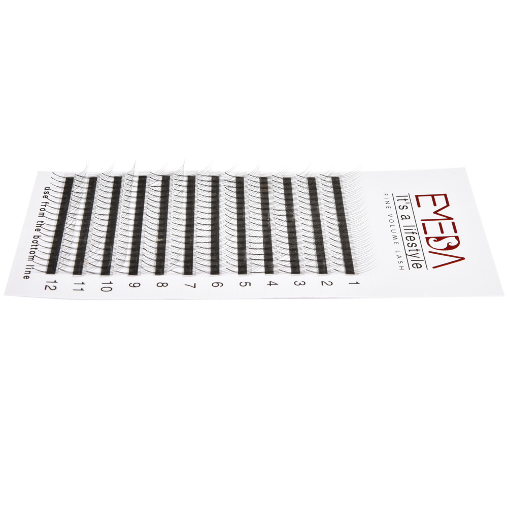 Inquiry for wholesale lashes Korean PBT Fiber premade fans eyelash attached in the middle of the tape strip 2D-10D fans with private label 2020 XJ